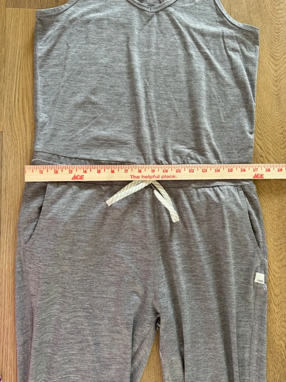 Vuori Lux Jumpsuit Gray Medium Racerback - Picture 5 of 6